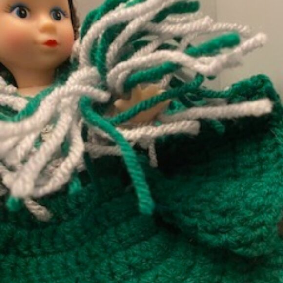 NFL Philadelphia Eagles Team Handmade Crochet Cheerleader Doll - Picture 6 of 13